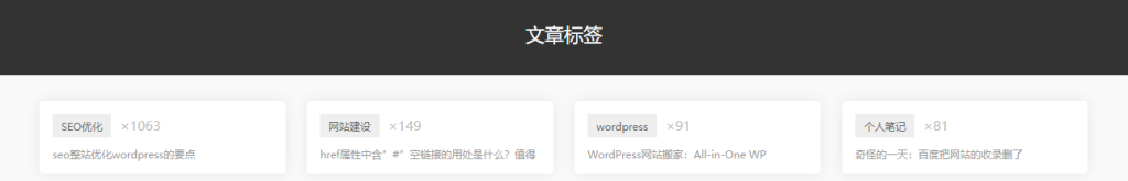 WordPress标签云