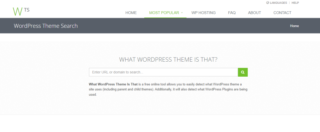 能检测到WordPress程序使用什么网站主题的在线工具