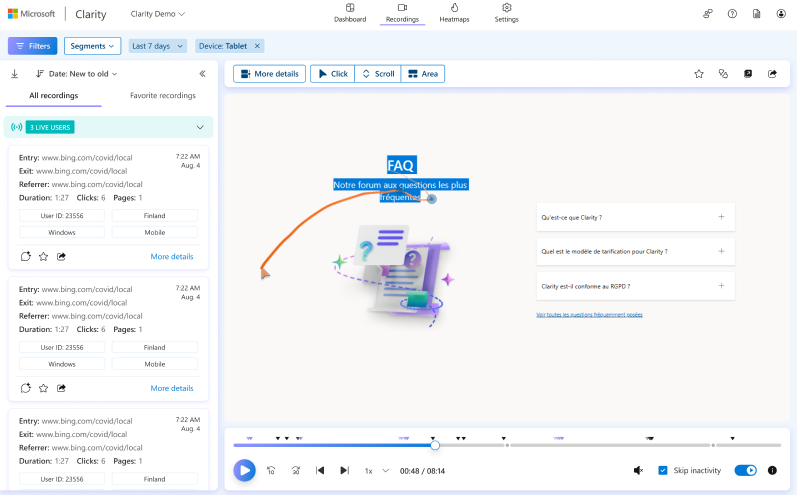 microsoft Clarity 好用的微软网站数据统计工具