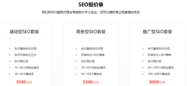 seo优化一年价格